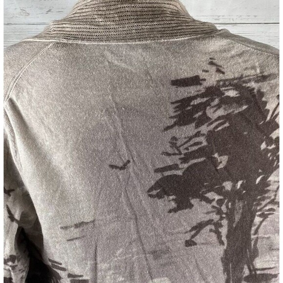 Chico's Size 1 Cardigan African Savanna Elephant Print - Picture 10 of 12